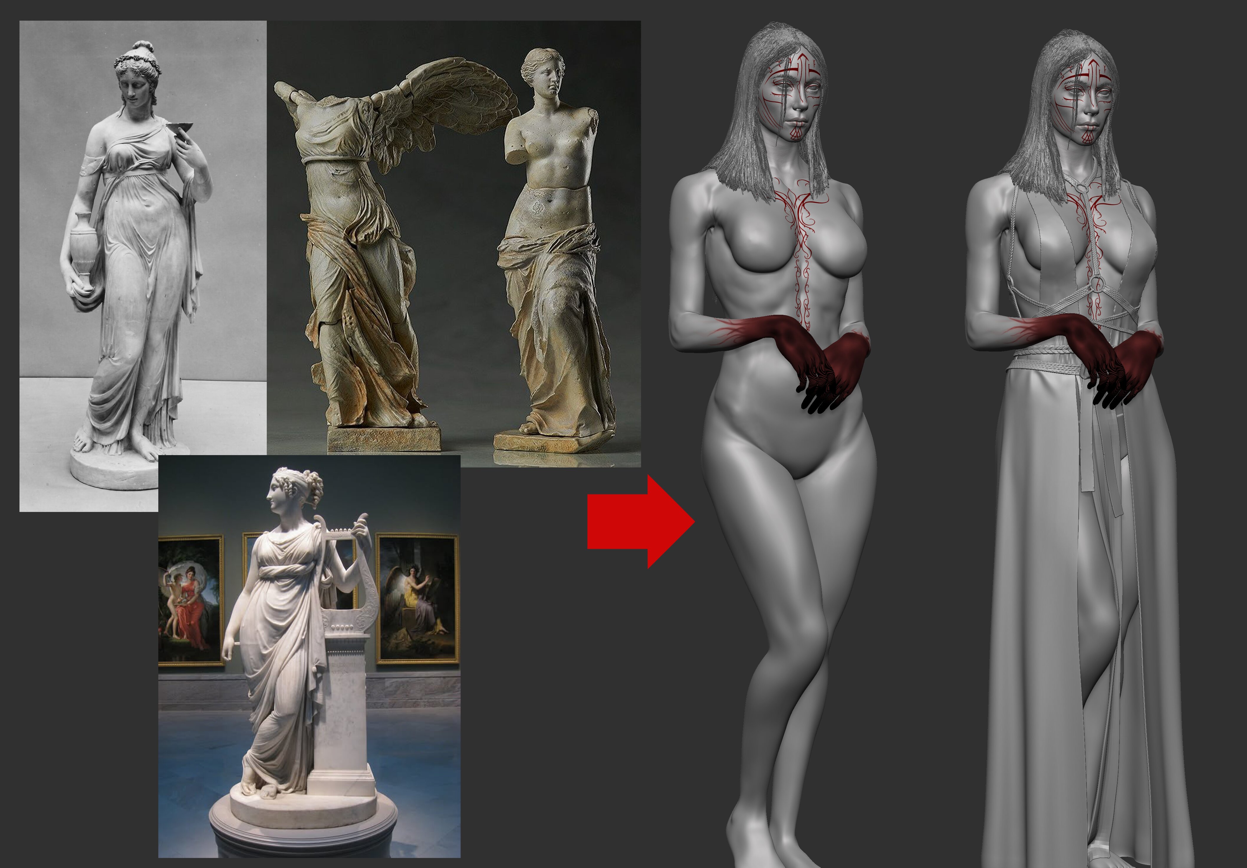 Bloody 3D Woman Inspired by Traditional Shamanic Rituals - изображение 11