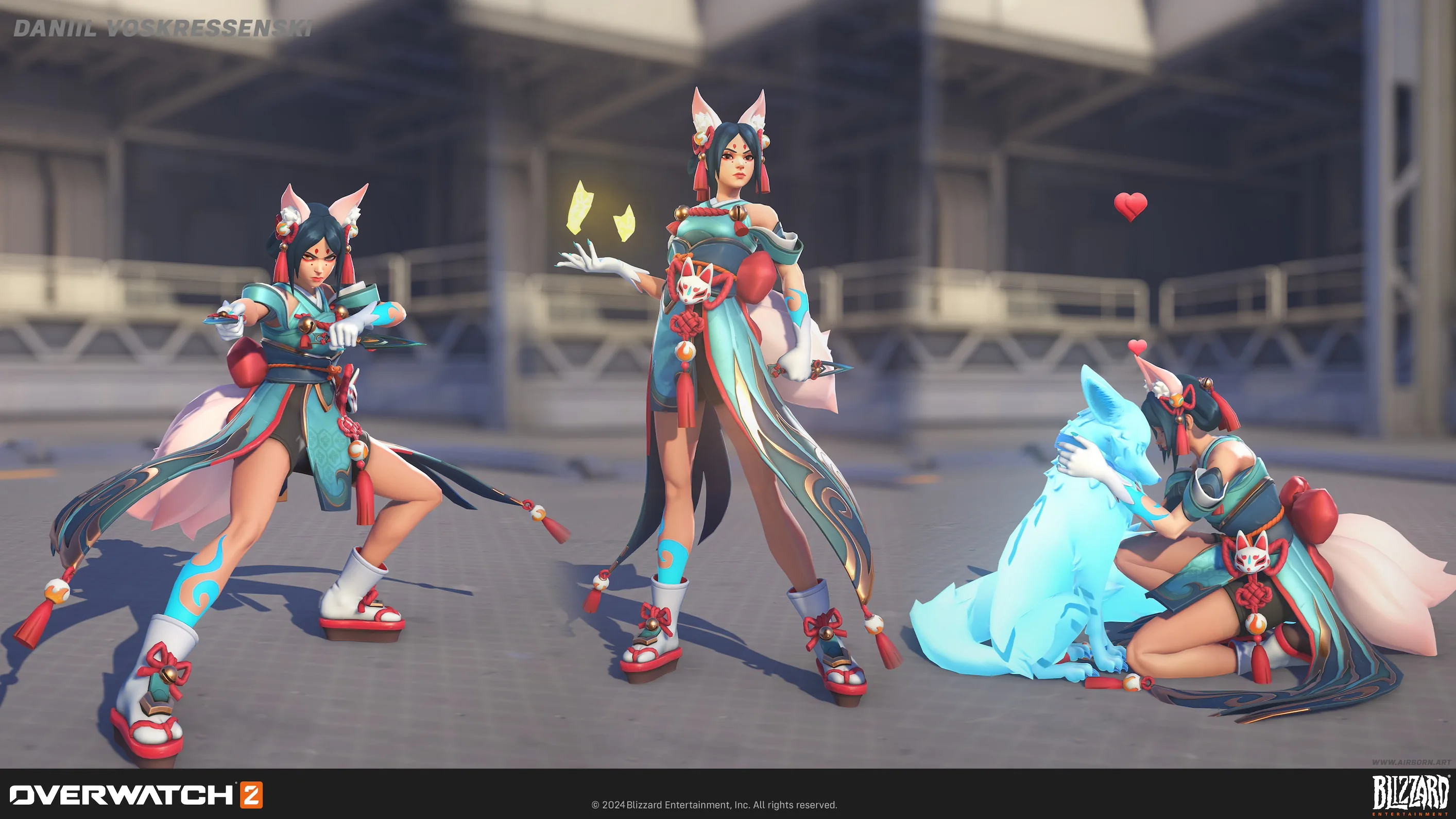 3D Character Artist Shares His Work for the Kiriko Cupid Character Skin in Overwatch — изображение 8