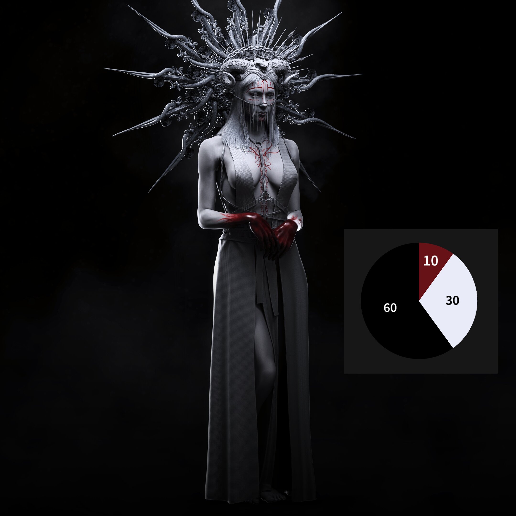Bloody 3D Woman Inspired by Traditional Shamanic Rituals - изображение 17