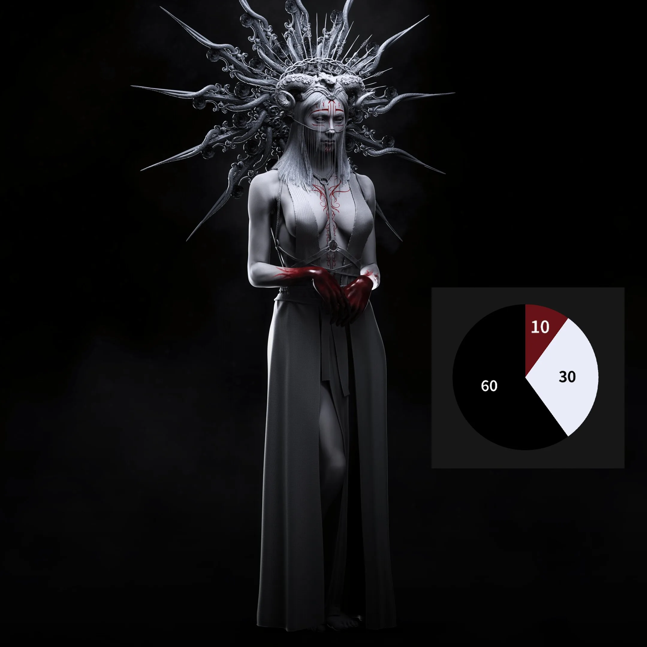 Bloody 3D Woman Inspired by Traditional Shamanic Rituals - изображение 17