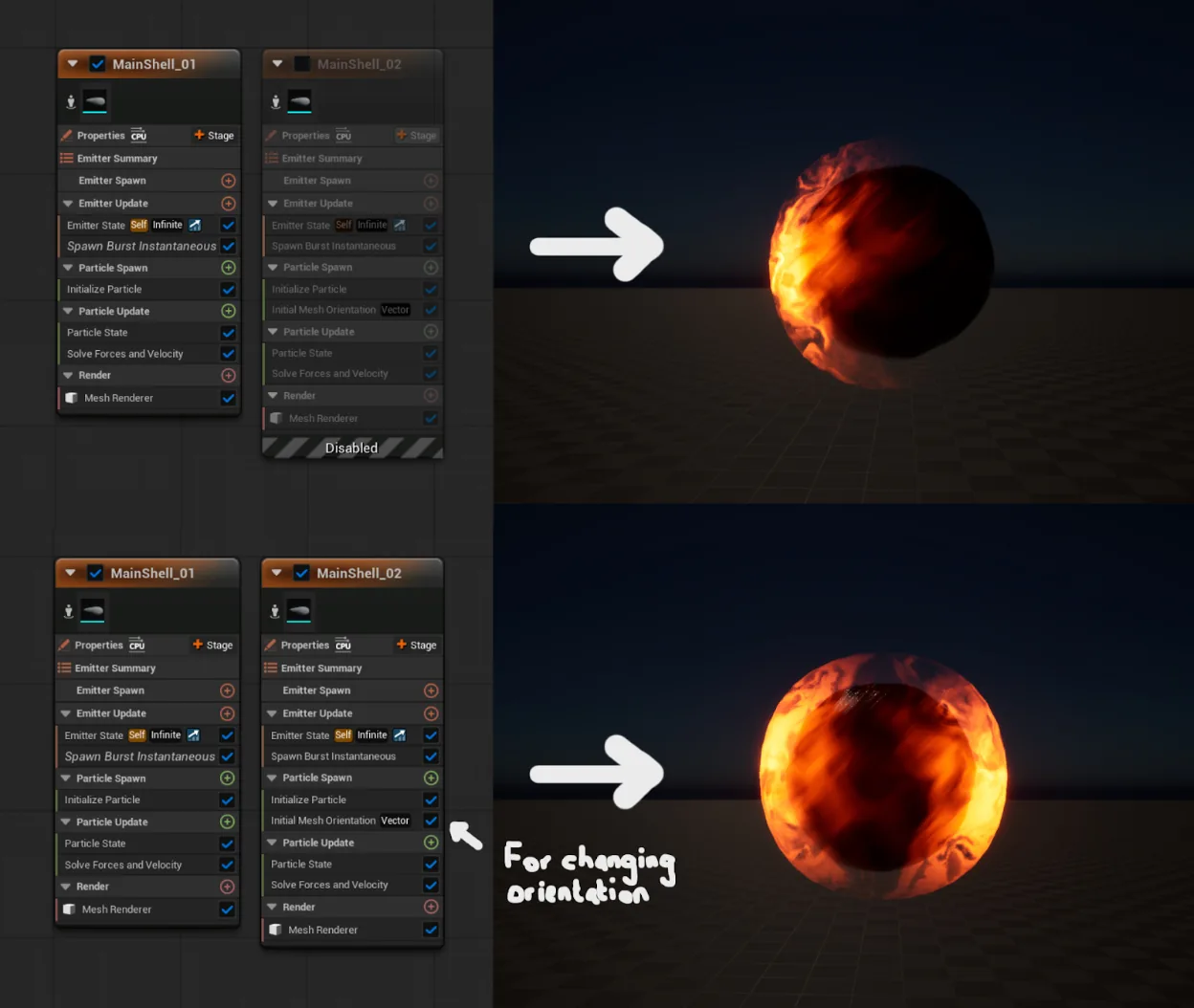 Как спроектировать и анимировать VFX огненного шара в Unreal Engine 5 — изображение 9