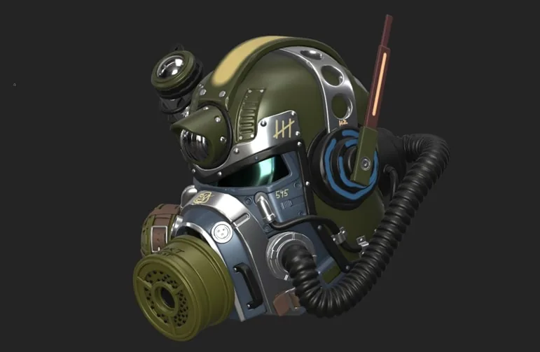 Создание детального шлема, вдохновлённого Fallout, с использованием Substance 3D — изображение 12