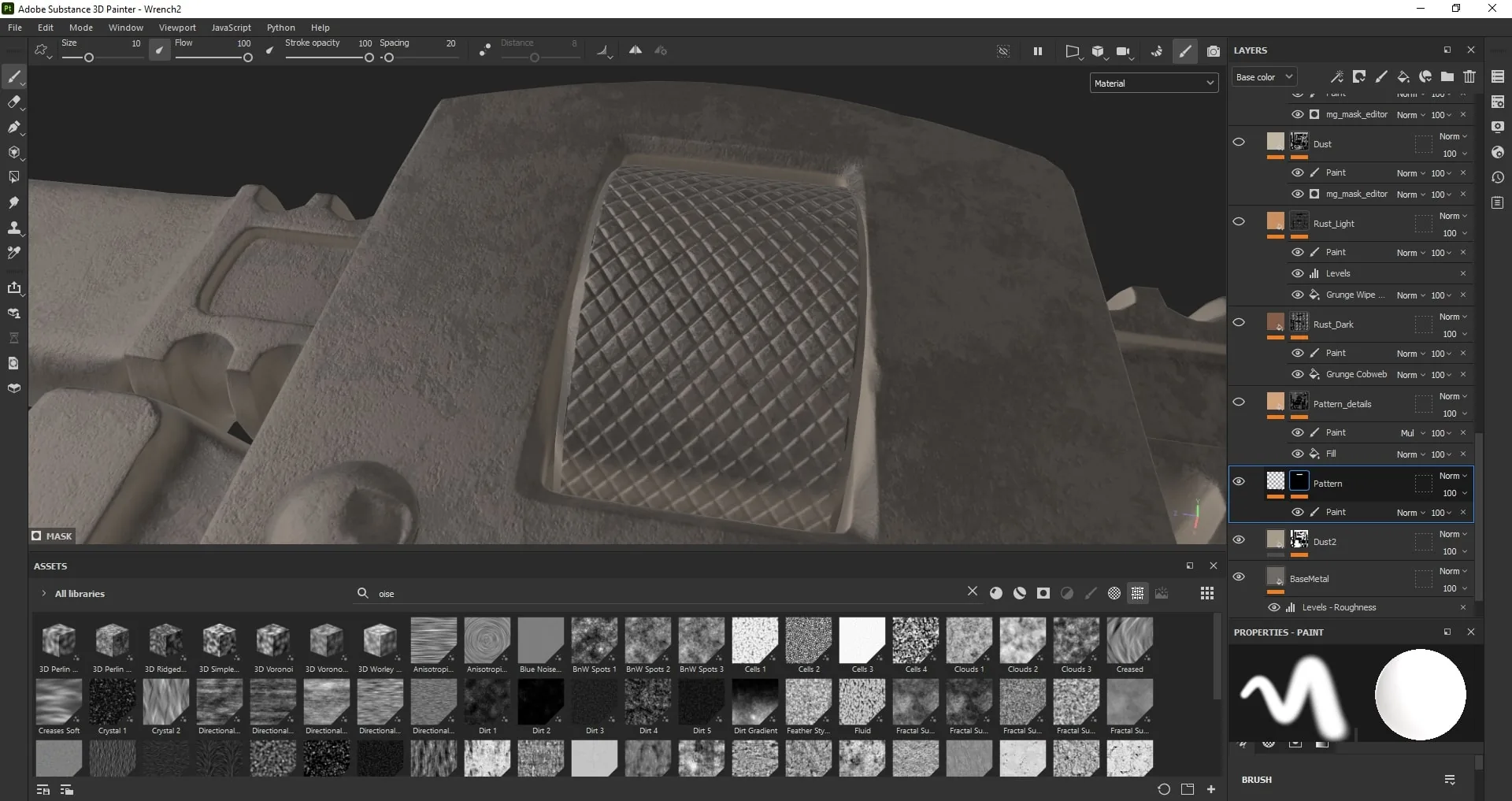Текстурирование реалистичного металла с ржавчиной с помощью Substance 3D — изображение 22