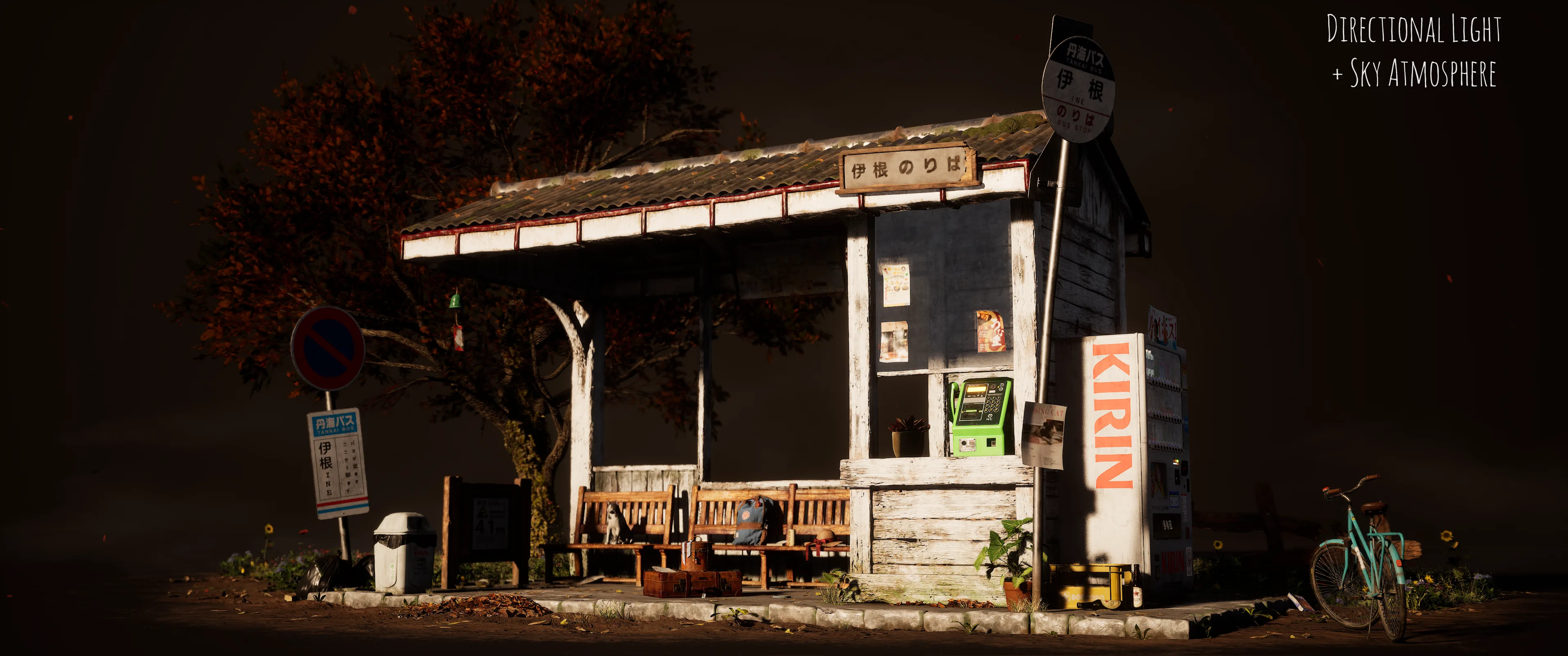 Telling A Story Through An Autumnal Rural Japanese Bus Stop 3D Diorama - изображение 35