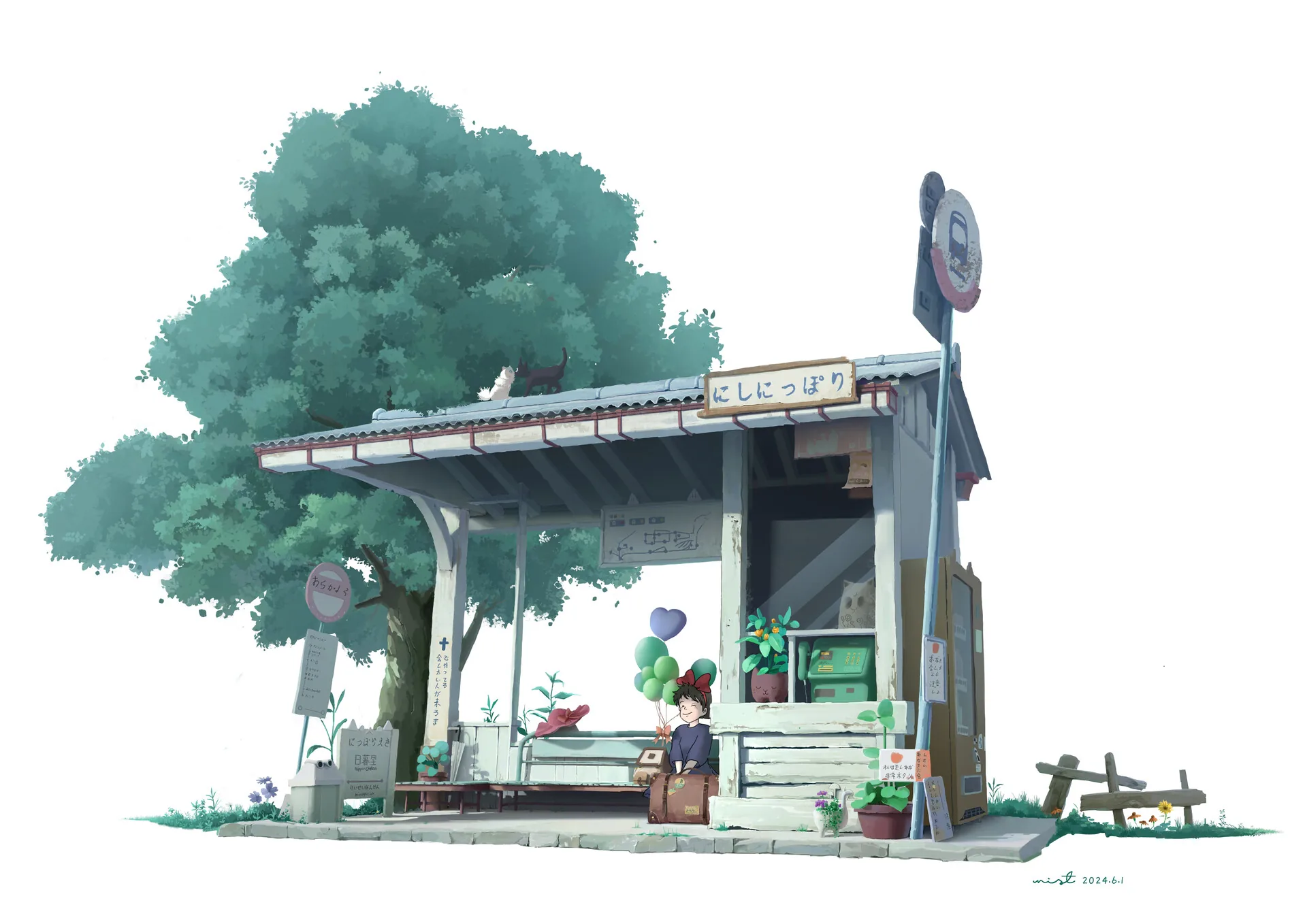 Telling A Story Through An Autumnal Rural Japanese Bus Stop 3D Diorama - изображение 8