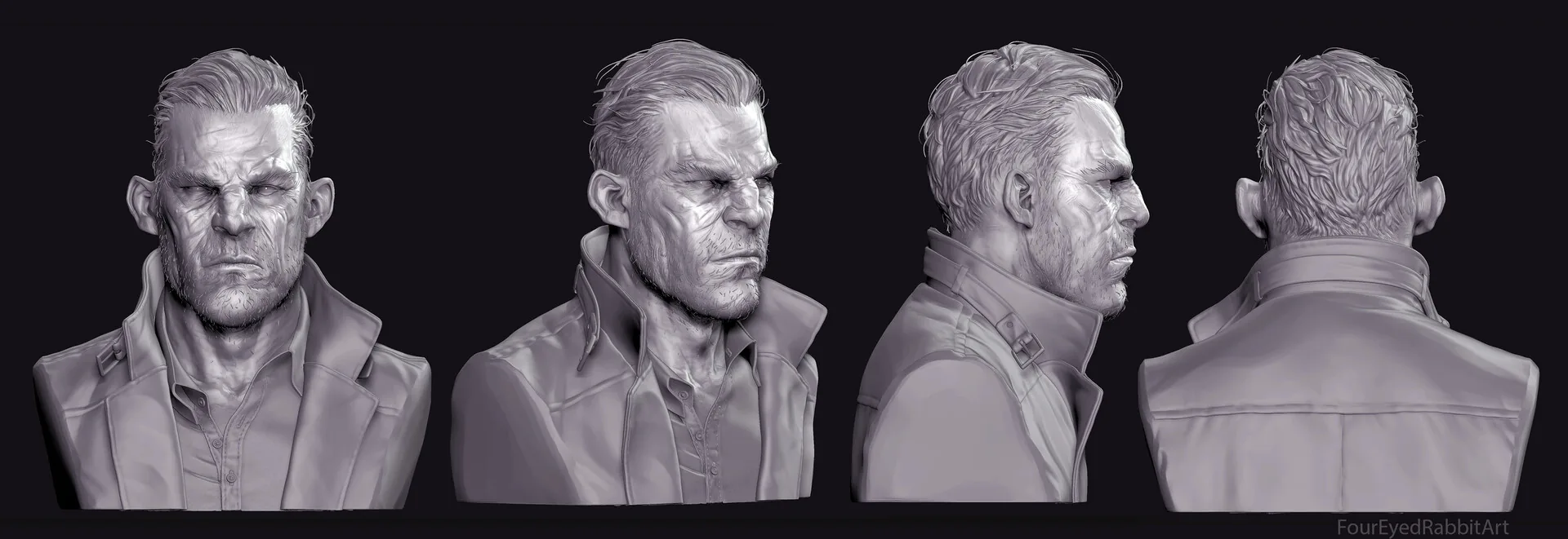 Взгляните на этого персонажа из Dishonored 2, скульптурированного и раскрашенного в ZBrush - изображение 3