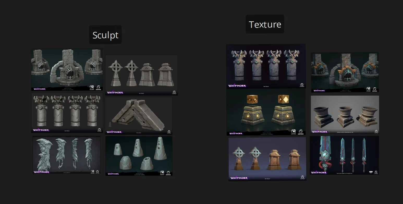Создание меча в стиле ручной росписи, вдохновлённого Wayfinder, в Substance 3D & UE5 — изображение 1