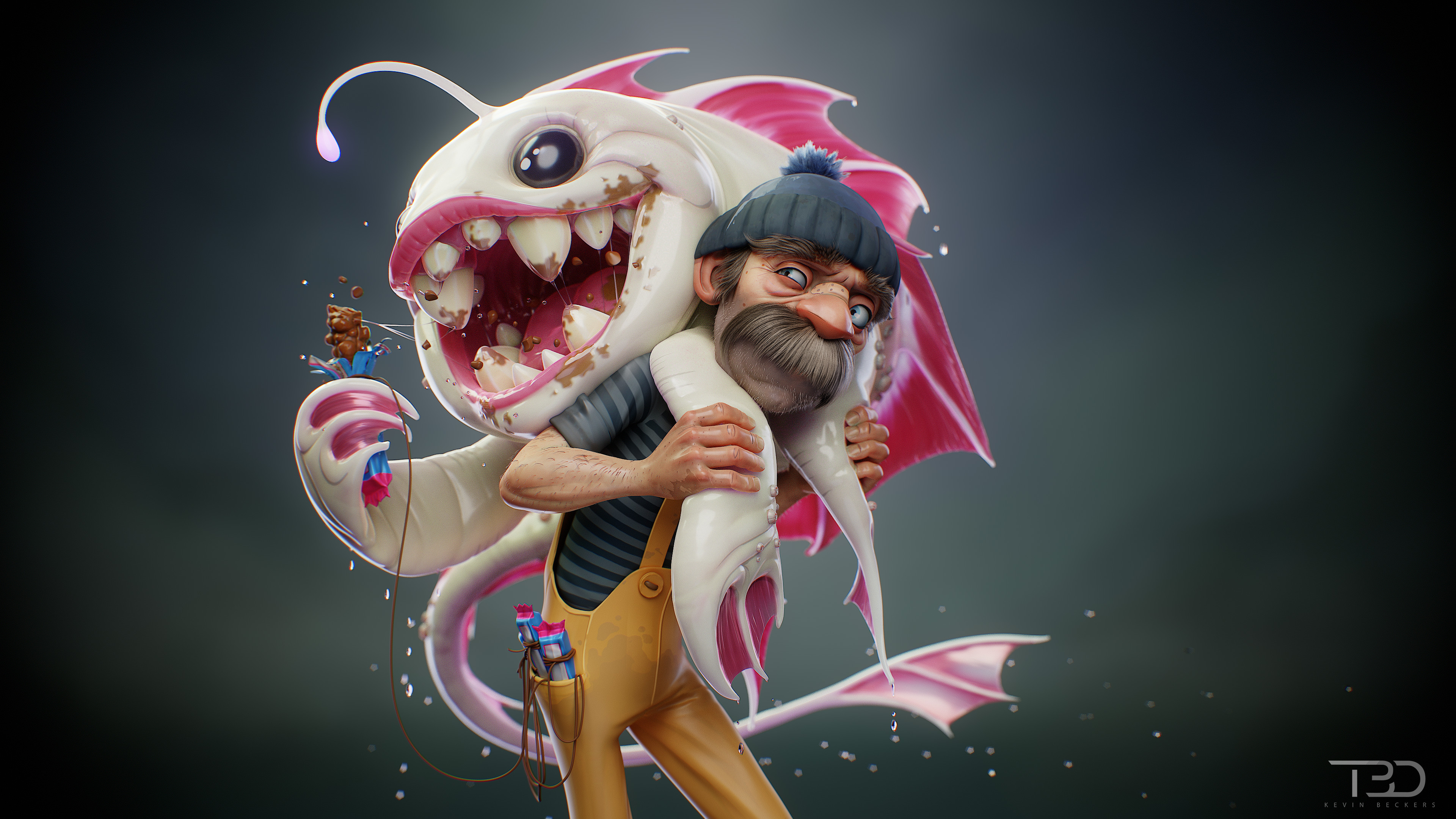 Modeling and Texturing a Funny Sculpt of a Man and a Cute Anglerfish - изображение 1