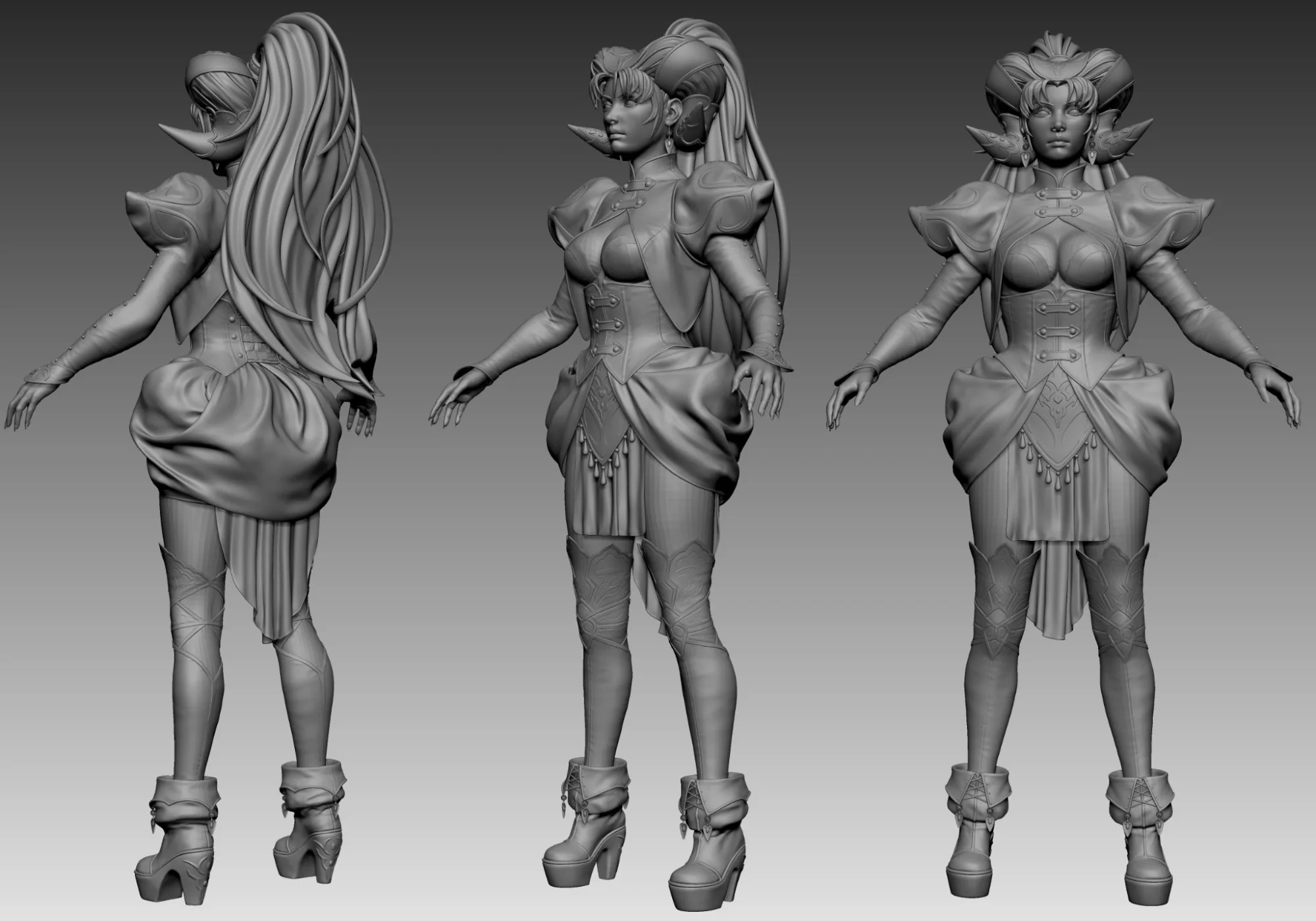 Создание фан-арта Миллиenia из Grandia 2 с использованием ZBrush & Substance 3D — изображение 7
