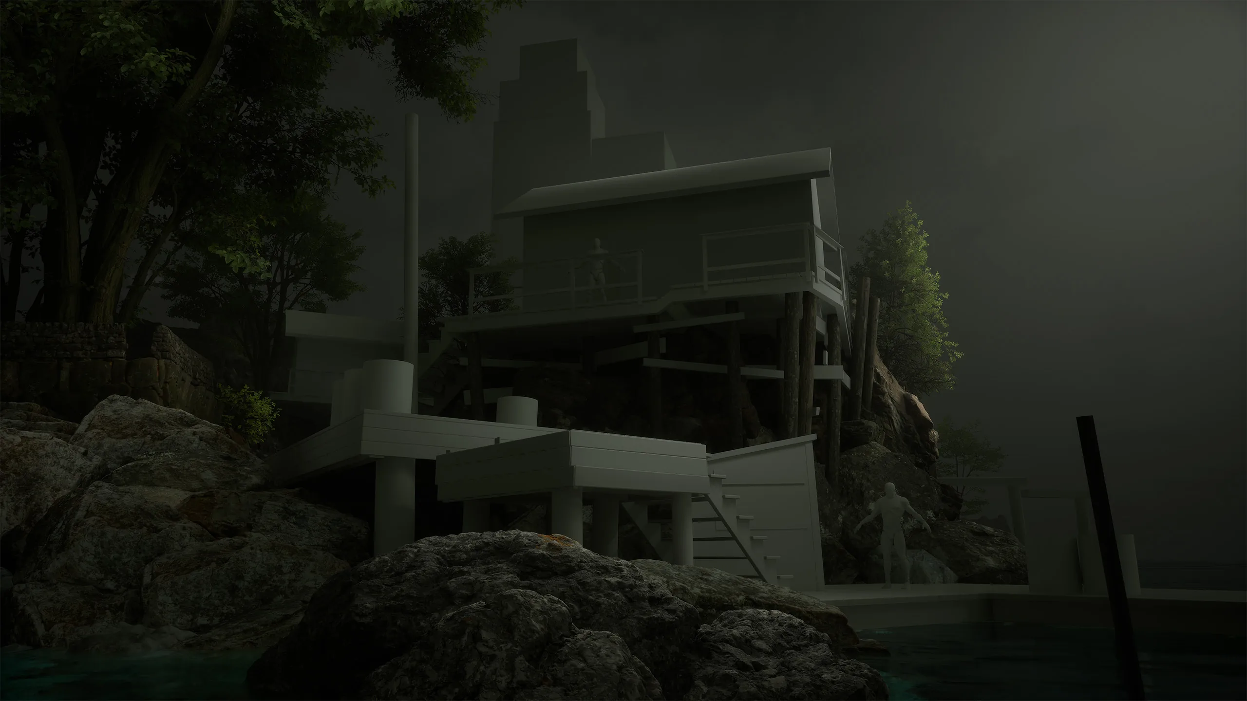Building Moody Coastal Fisherman Cabin Scene In UE5 - изображение 20