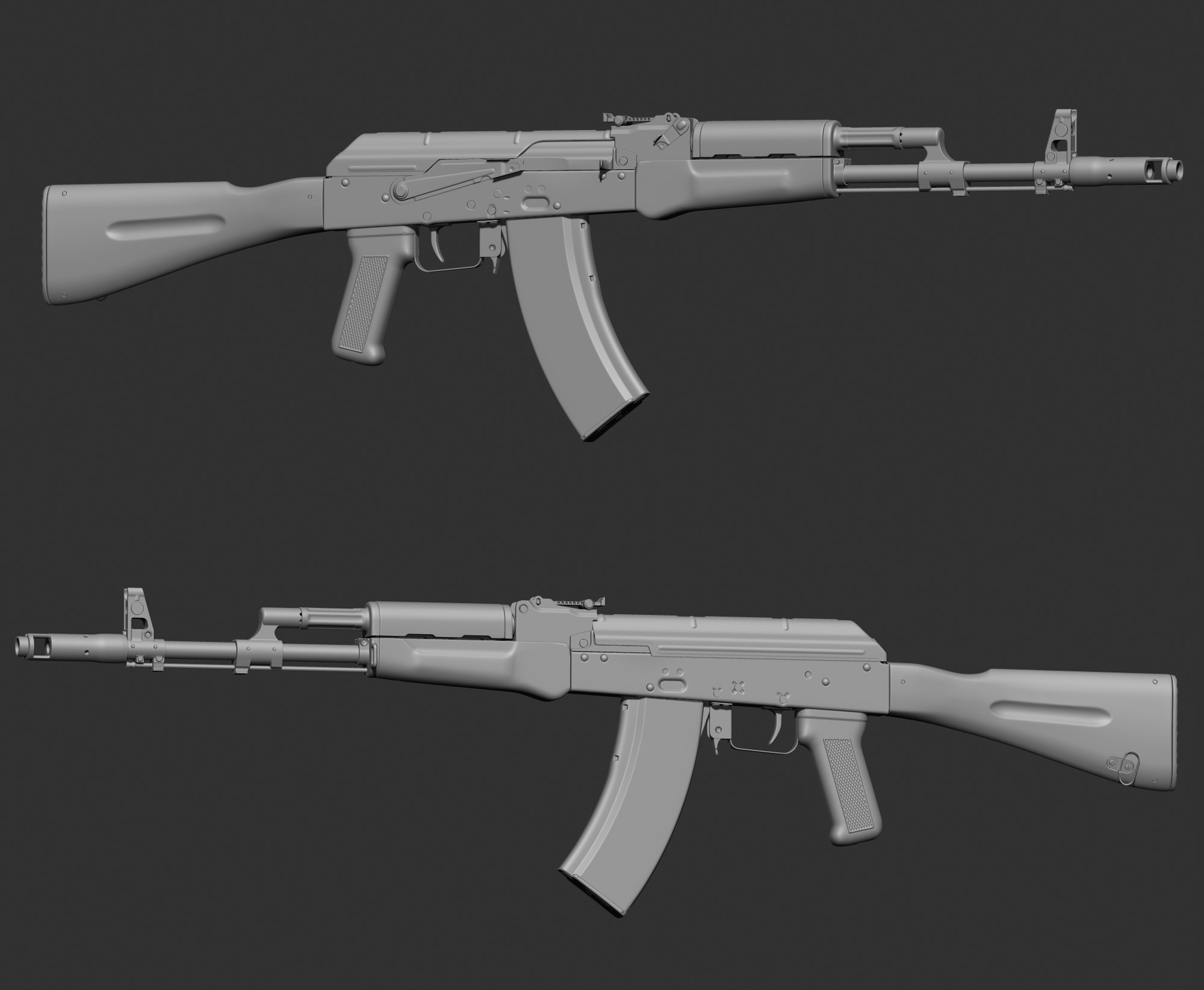 Как смоделировать и текстурировать реалистичный АК-74 с помощью 3ds Max, ZBrush и Substance 3D — изображение 17