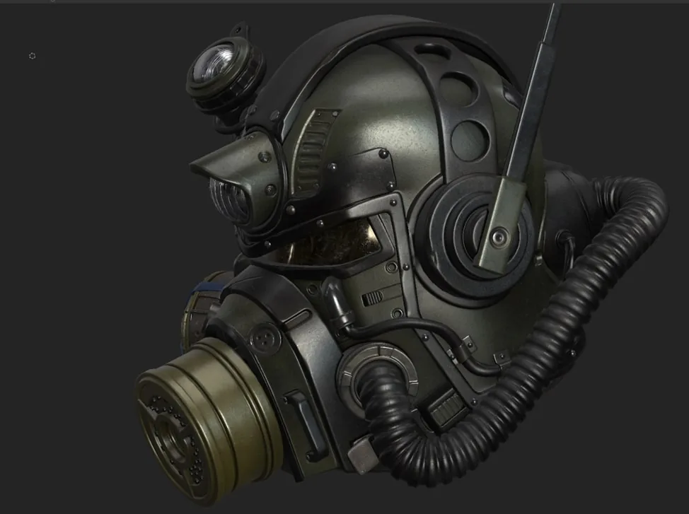 Создание детального шлема, вдохновлённого Fallout, с использованием Substance 3D — изображение 14