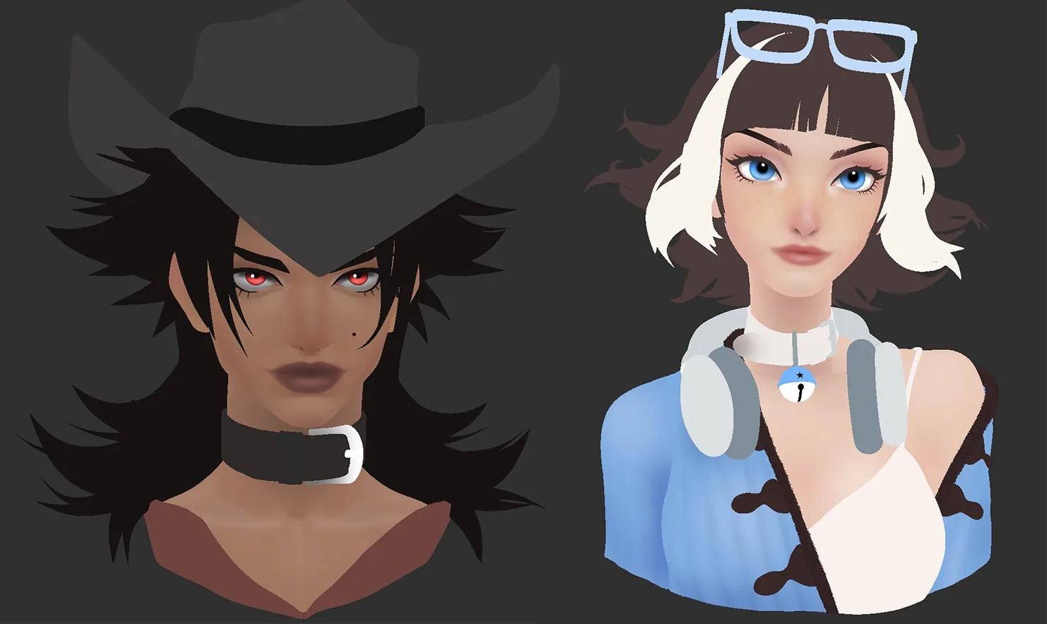 Sculpting Two Expressive Stylized Female Portraits - изображение 5