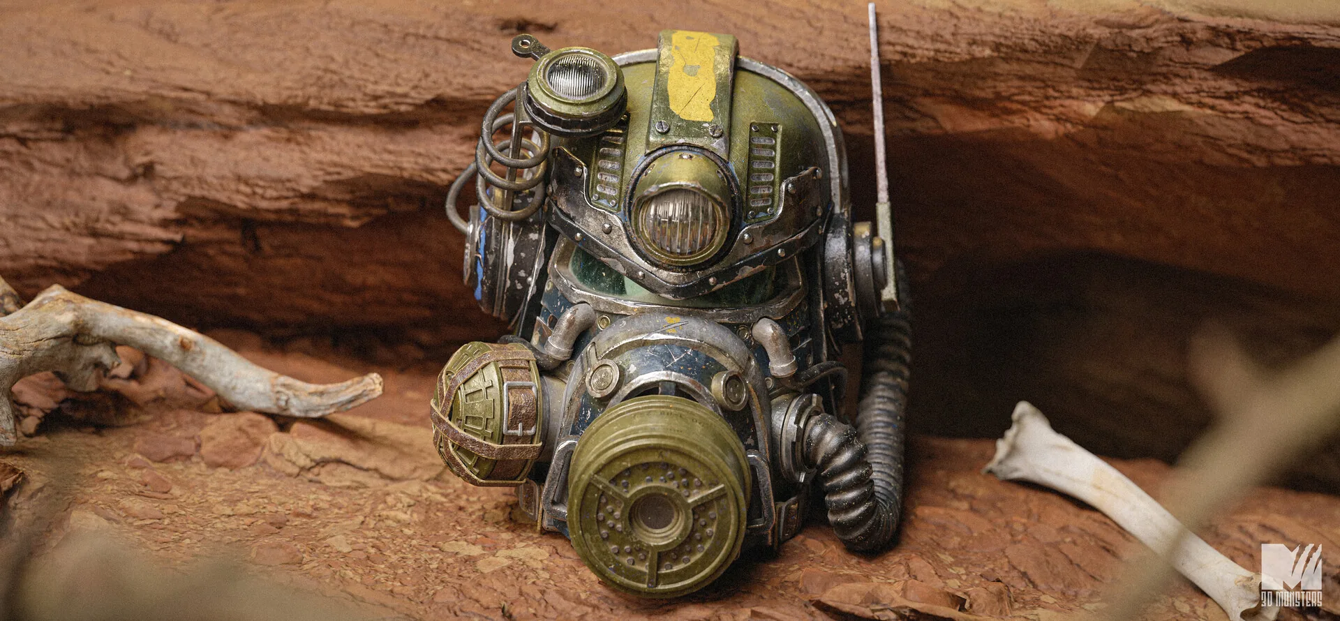 Создание детального шлема по мотивам Fallout с использованием Substance 3D — изображение 25