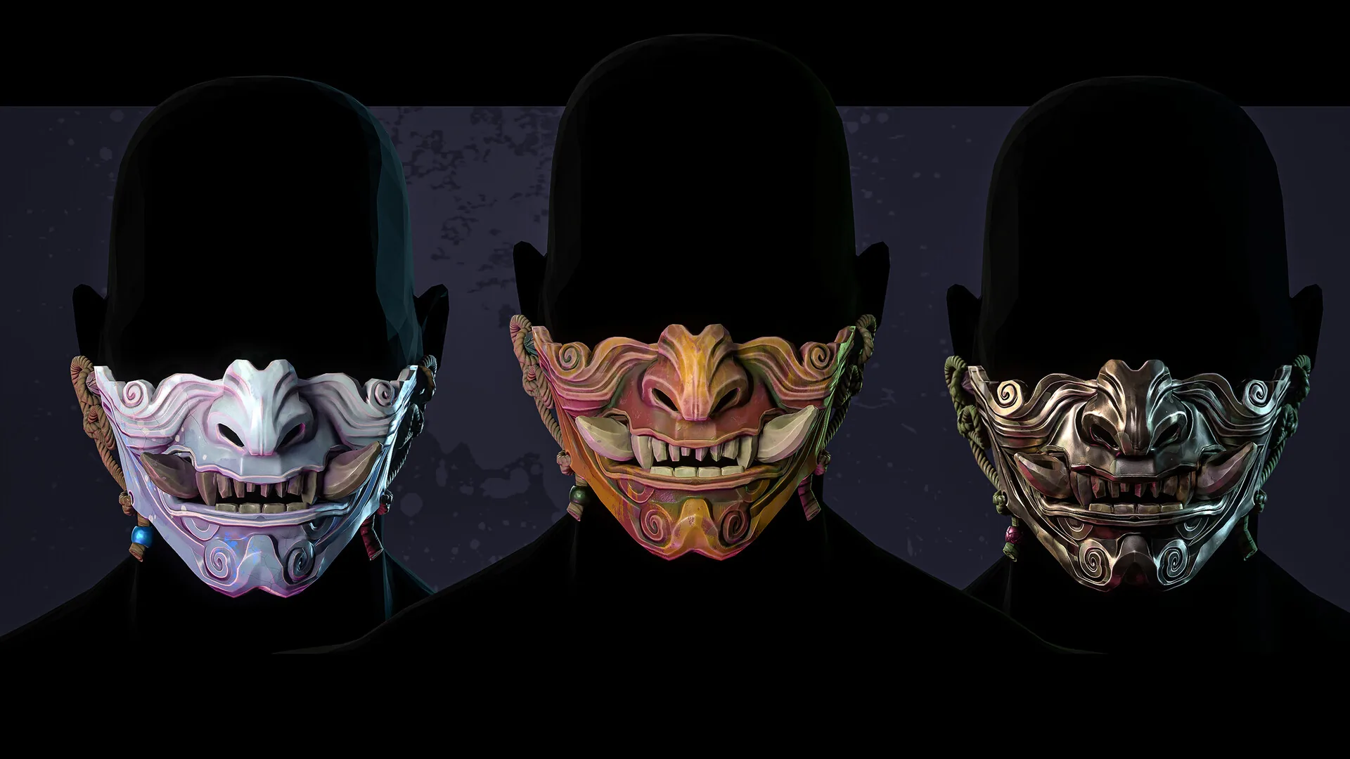 How To Model & Texture A Samurai Mask With Menacing Facial Features - изображение 1