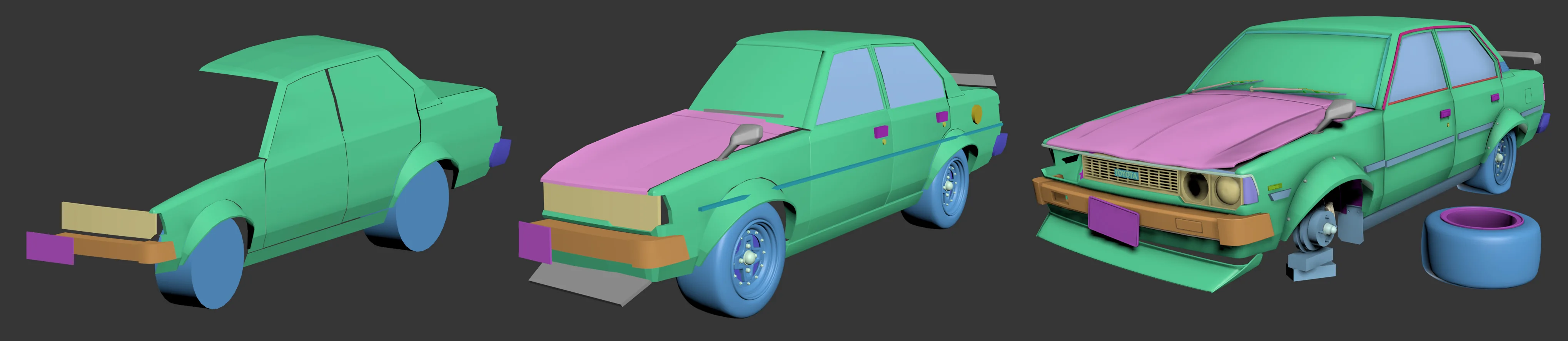 Telling the Story of Abandoned Toyota Corolla E70 in 3D - изображение 12