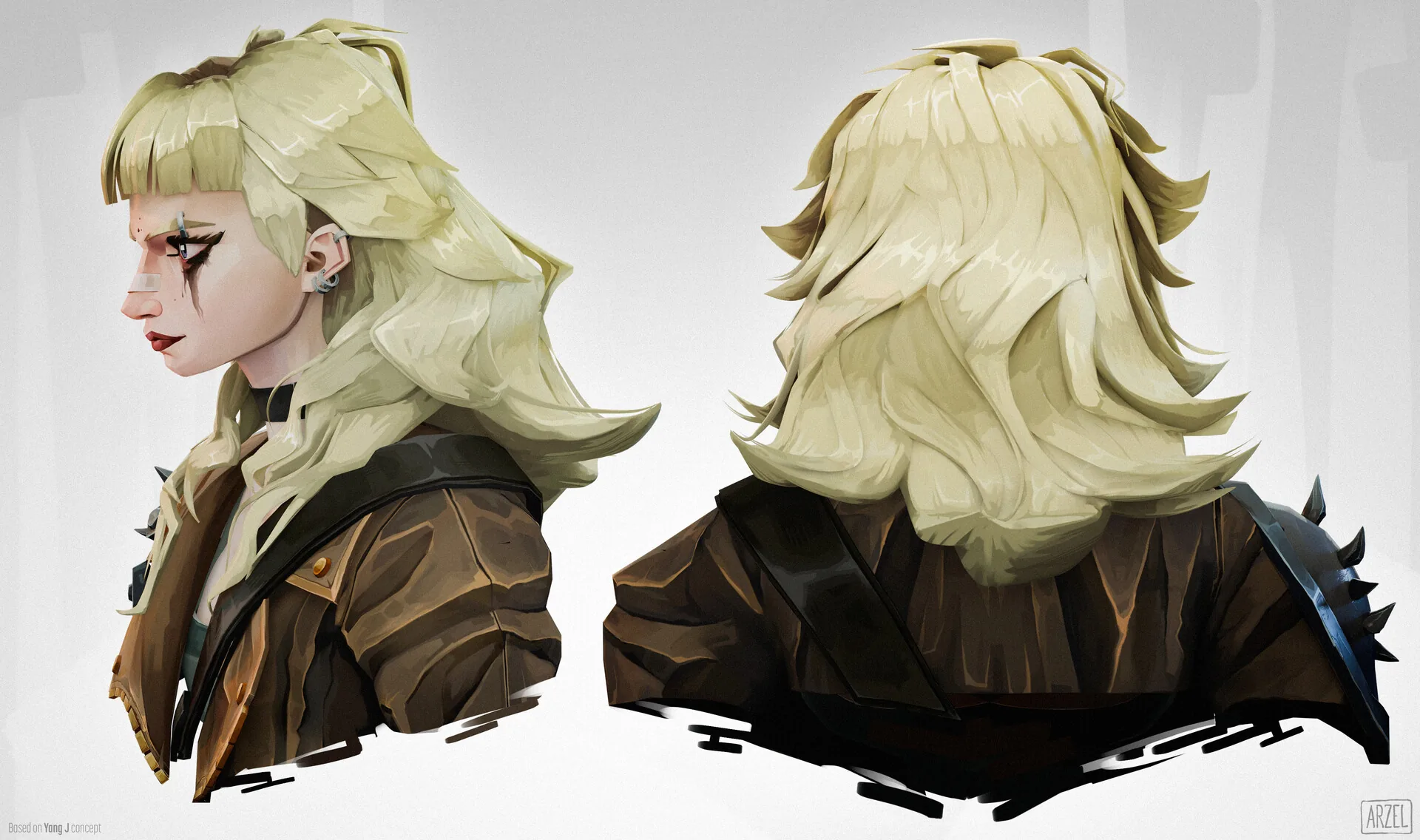 Sculpting Edgy Female Rock Star Character Bust In 3D - изображение 4