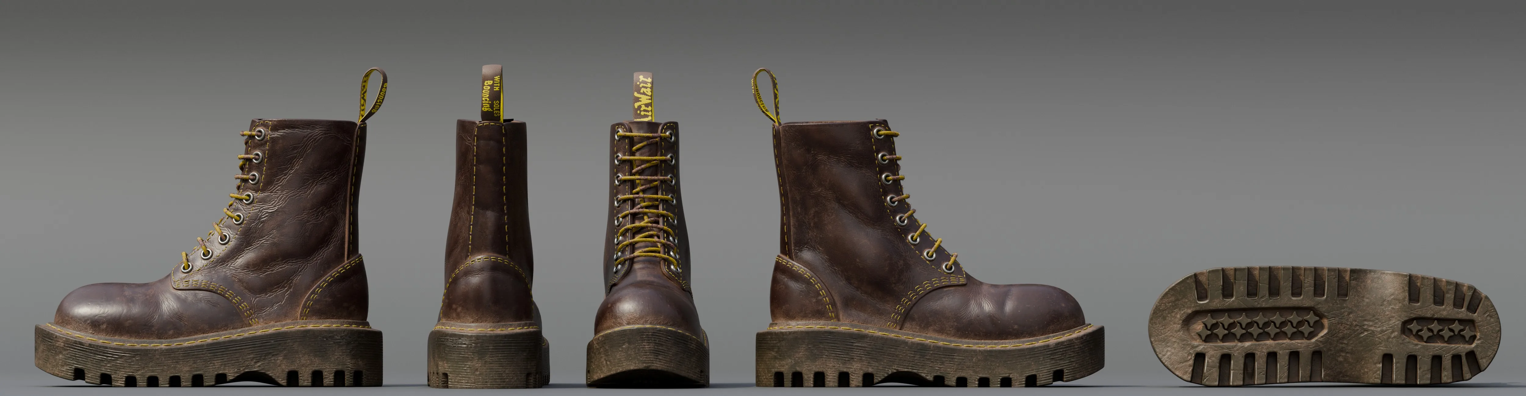 Как смоделировать и текстурировать пару ботинок Dr. Martens с помощью Blender — изображение 18