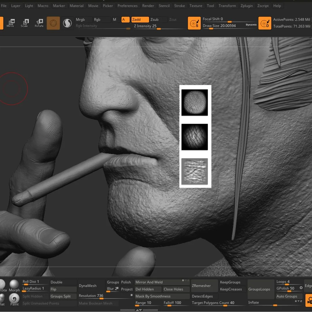 Как создать выразительного и реалистичного персонажа в ZBrush - изображение 5