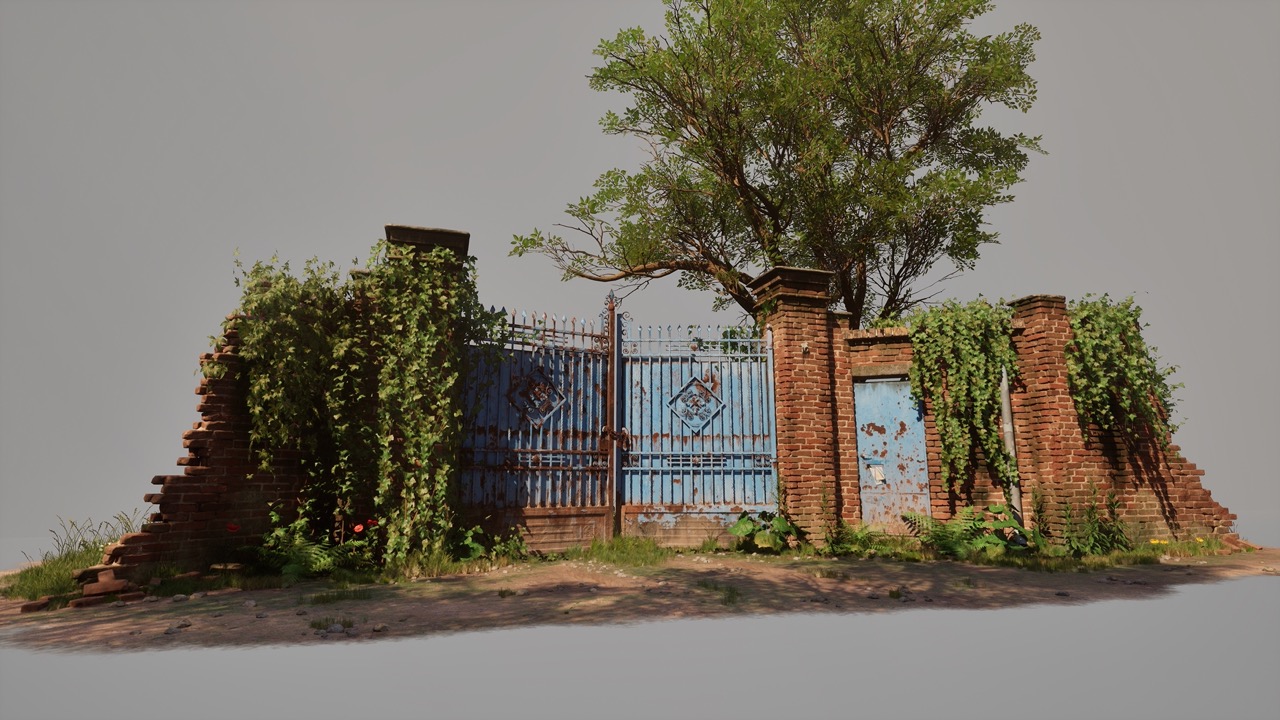 Создание диорамы реалистичных ржавых ворот с использованием ZBrush и Unreal Engine — изображение 1