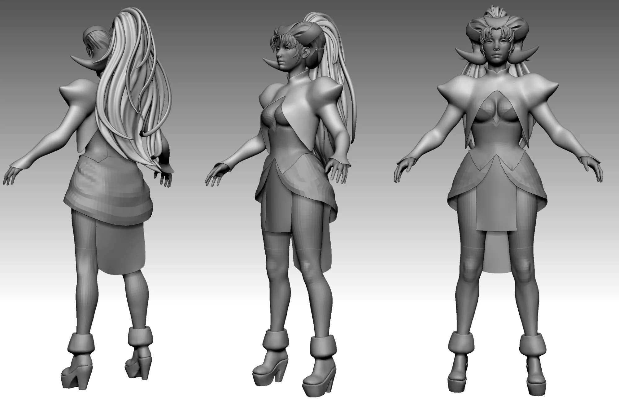 Создание фан-арта Миллиениа из Grandia 2 с использованием ZBrush и Substance 3D - изображение 6