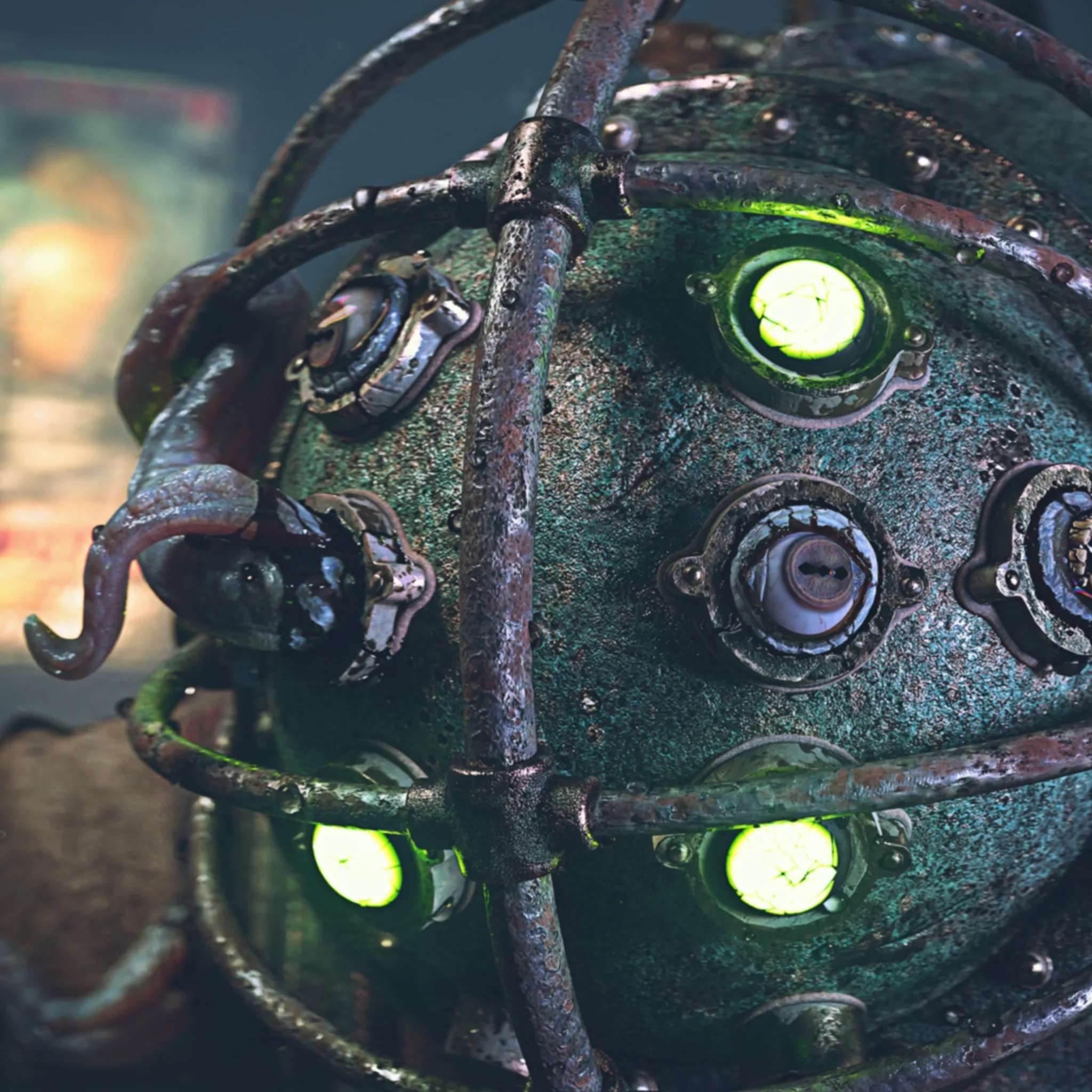 Лавкрафтовский взгляд на Большого Папочку из BioShock в 3D