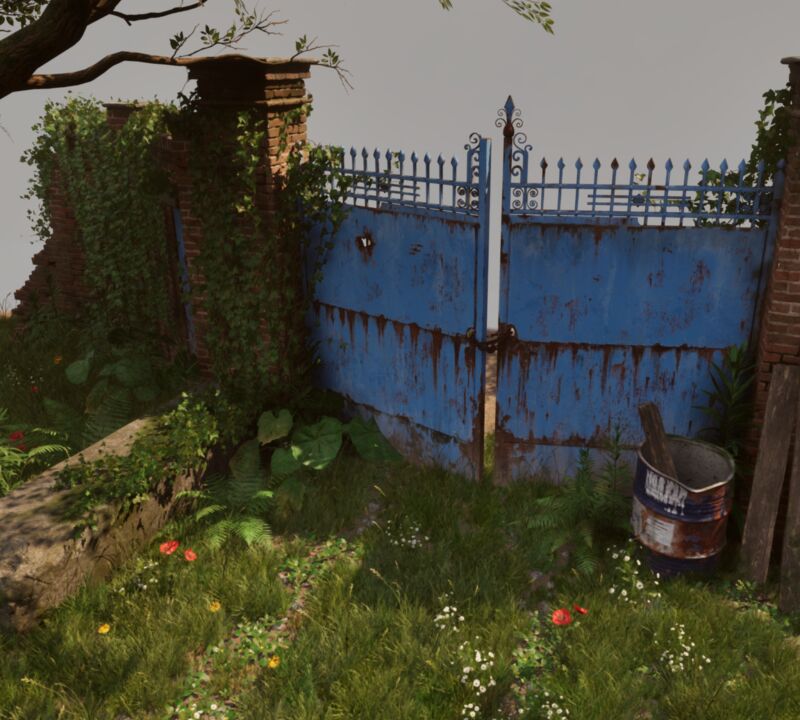 Проектирование диорамы реалистичных ржавых ворот с помощью ZBrush и Unreal Engine