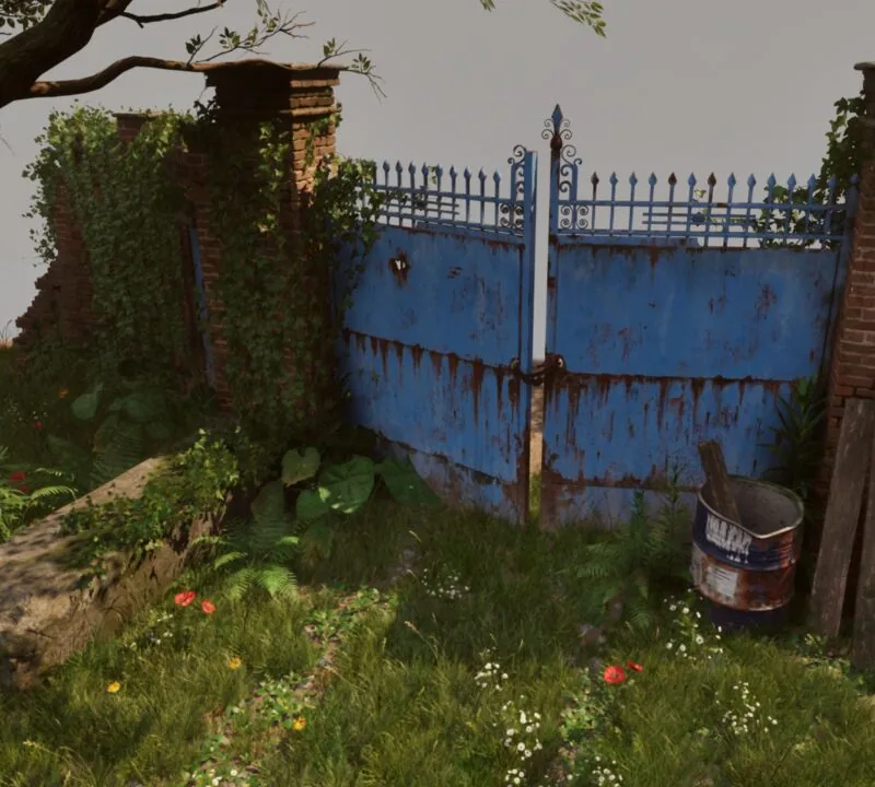 Проектирование диорамы реалистичных ржавых ворот с помощью ZBrush и Unreal Engine