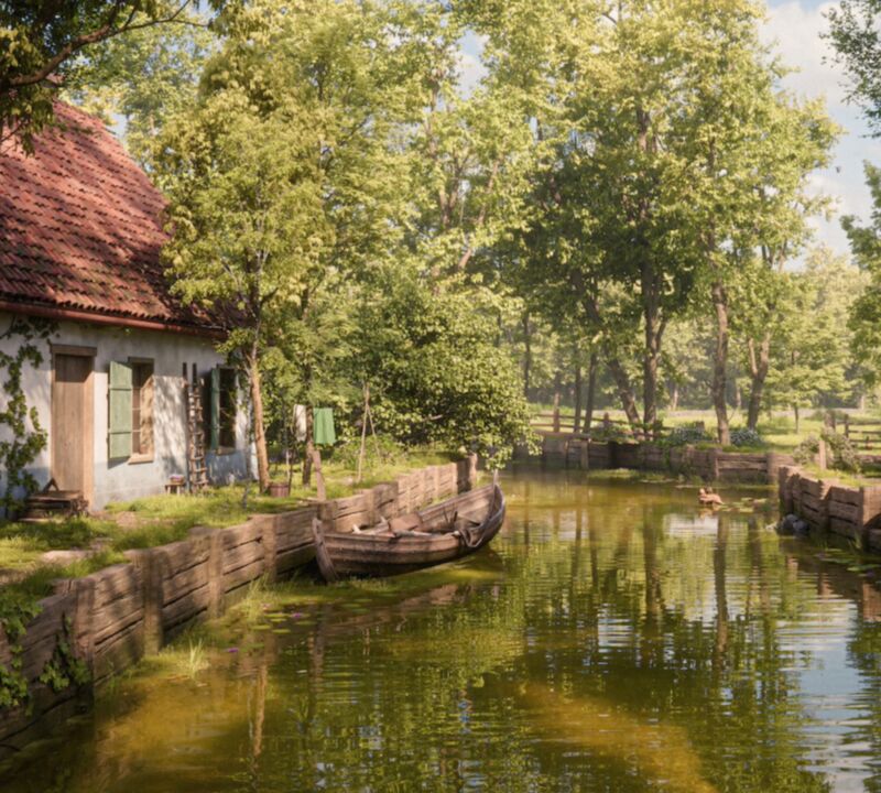 Взгляните на этот пасторальный пейзаж XIX века, созданный в Blender