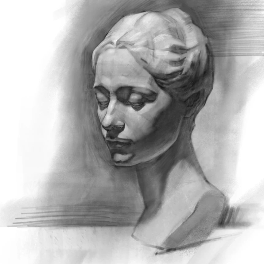 How to Draw a Plaster Head