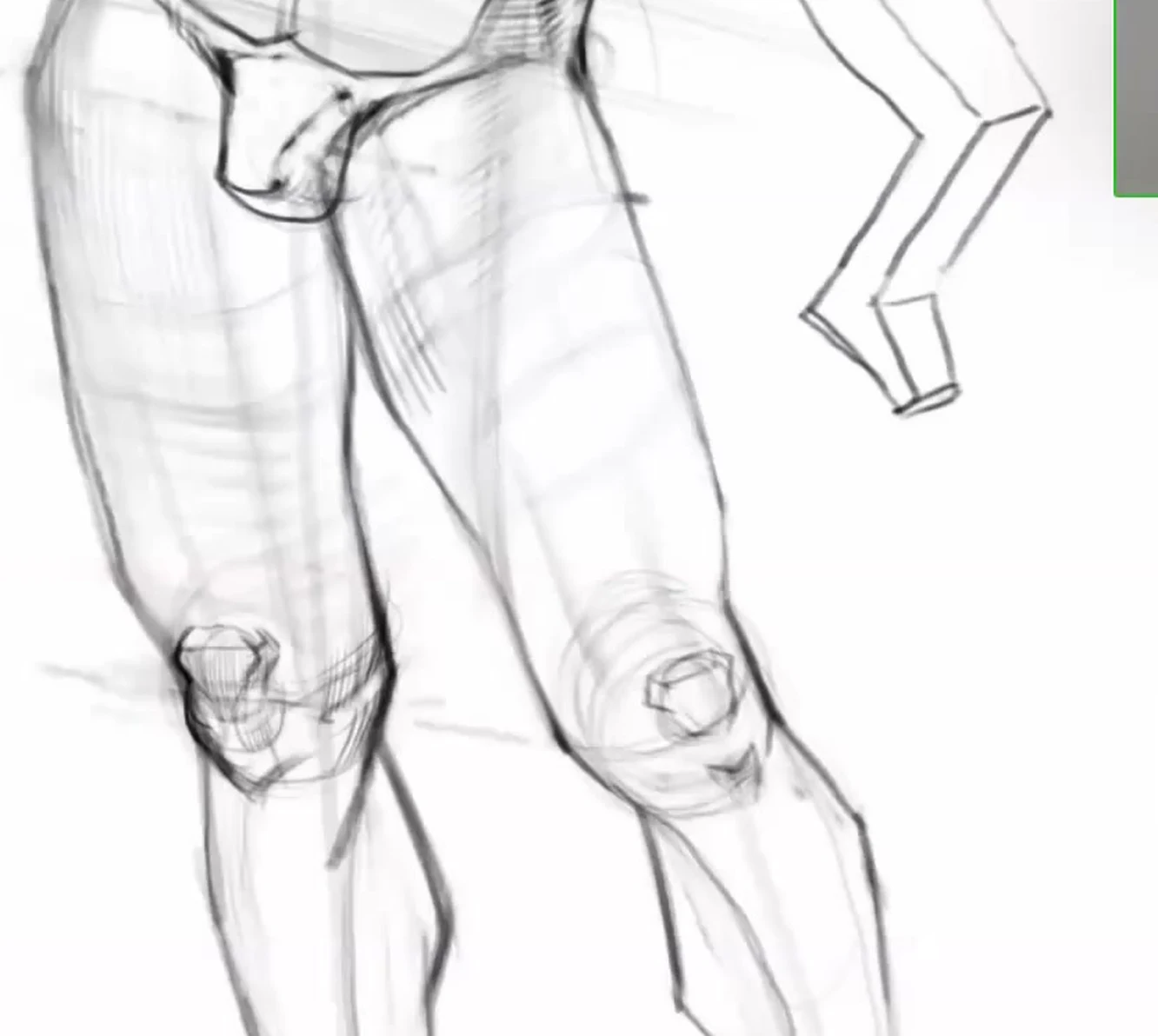 Knee node: knee cap, capital of the tibia, knobbiness