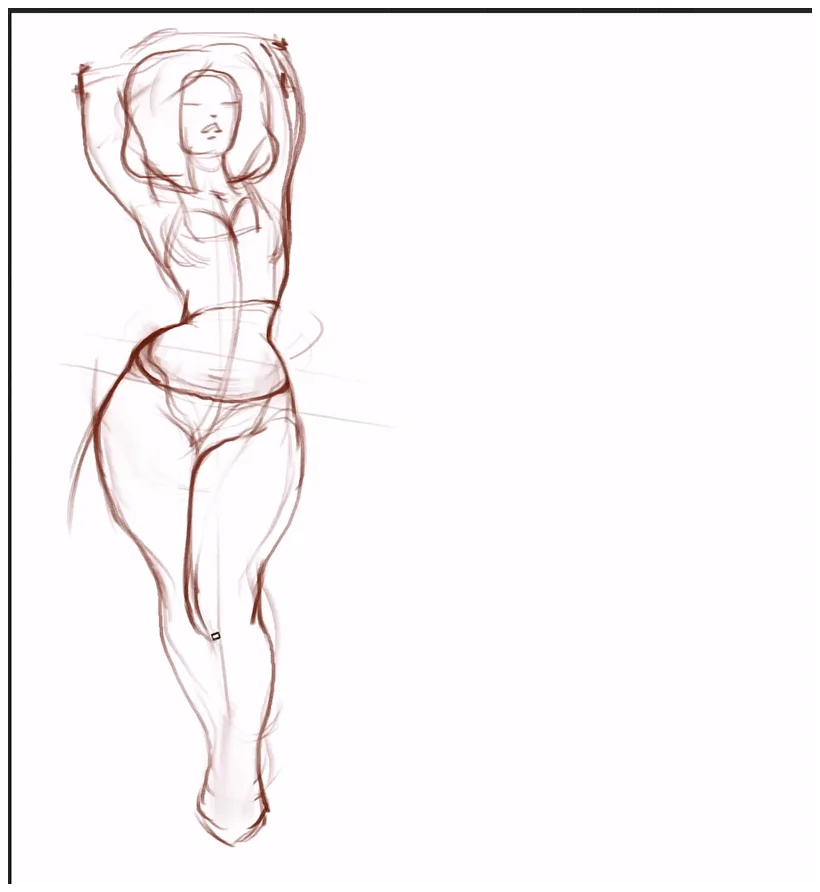 Refining the proportions of a clothed figure
