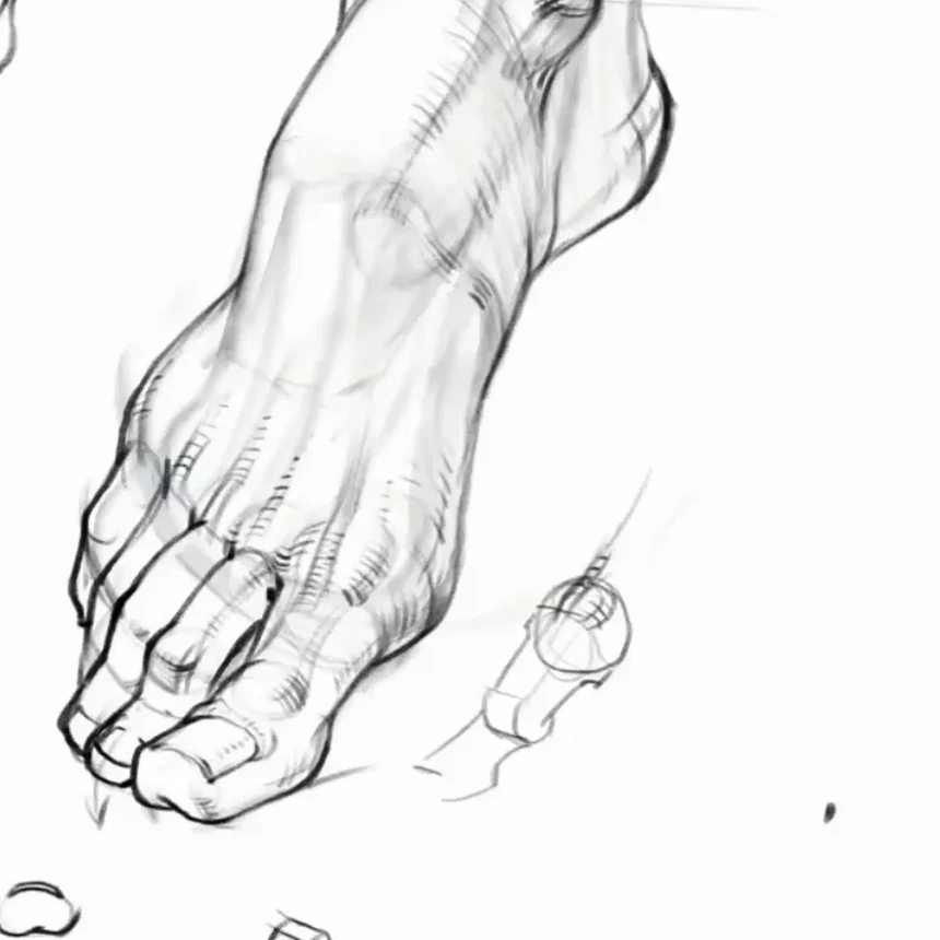 How to draw a foot